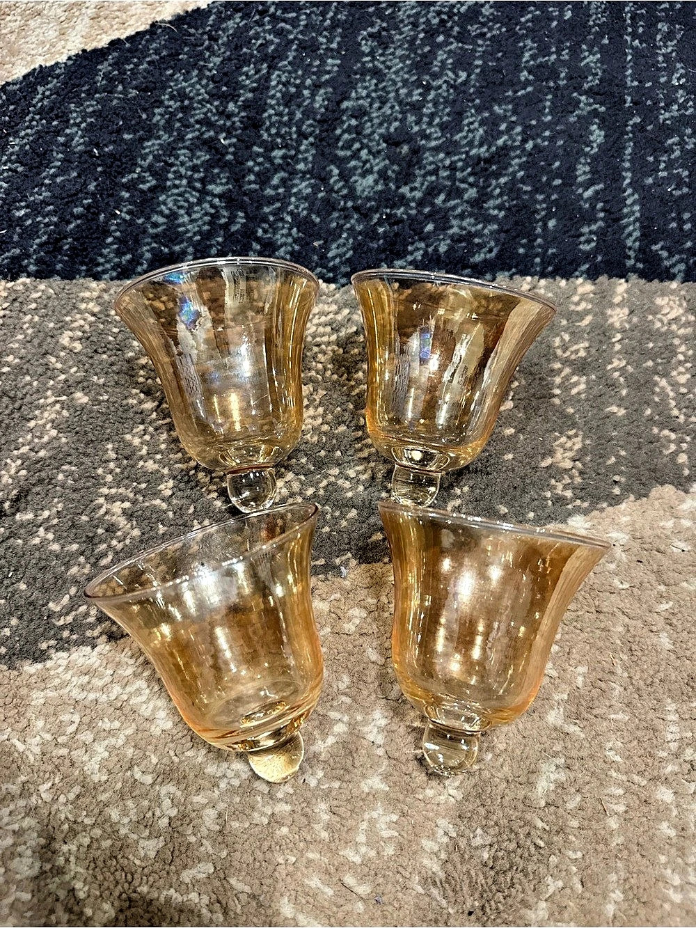 Set of 4 Amber Glasses